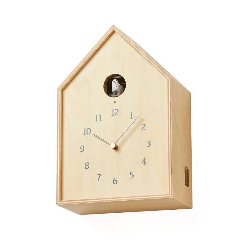 Lemnos Birdhouse cuckoo clock, natural