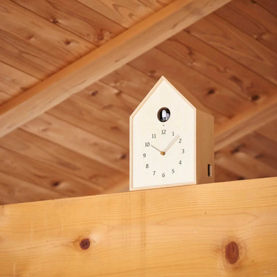 Lemnos Birdhouse cuckoo clock, natural