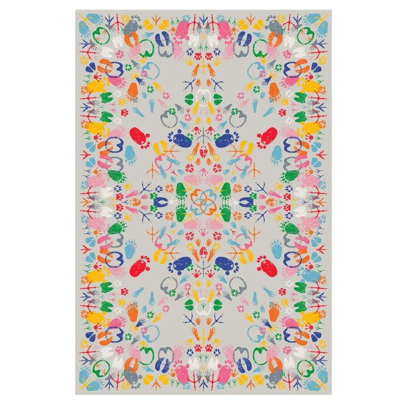 Qeeboo Let's Dance Animal Traces Rectangle Carpet by Nynke Tynagel