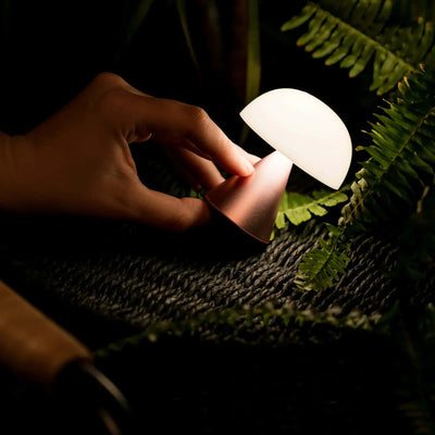 Lexon Mina rechargeable lamp, polished aluminum