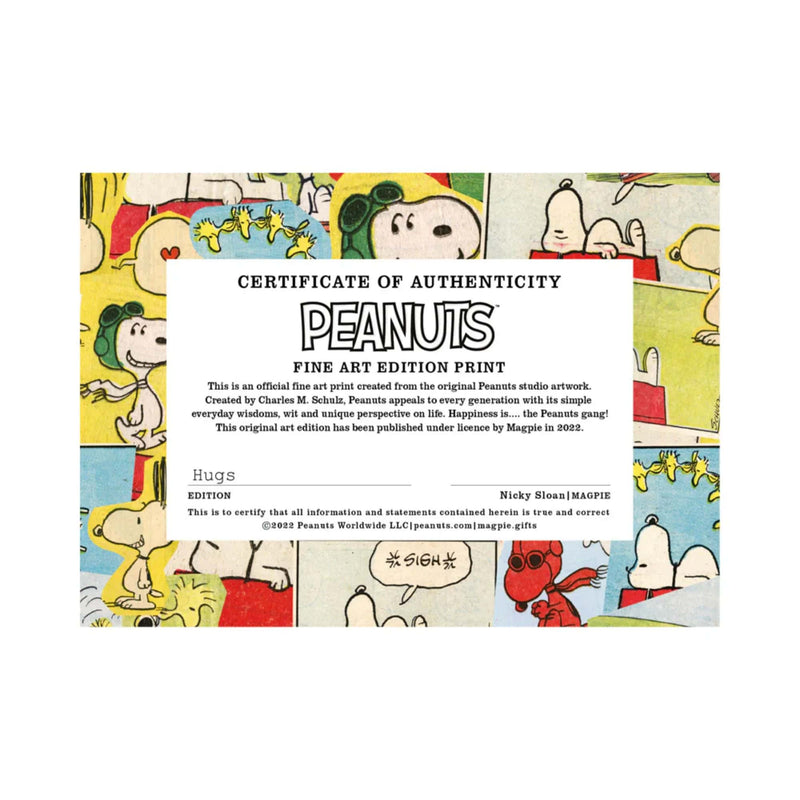 Peanuts x Magpie Snoopy framed print (12x12), hugs