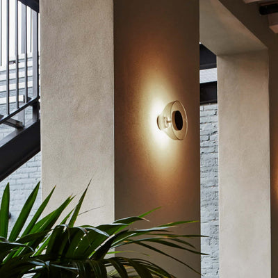 Marset Aura On/Off wall lamp, transparent smoke