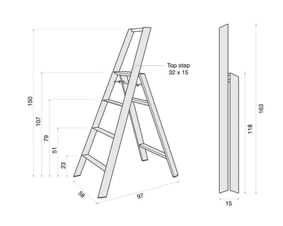 Metaphys Lucano ladder 4-step, dusty mint