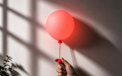 Gingko Mimo balloon rechargeable light, coarl bloom