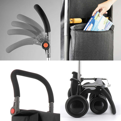 Rolser Sbelta Thermo Tweed 4x4 shopping cart, Marino