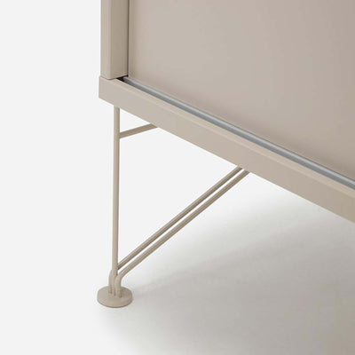 String Freestanding Shelf Cabinet, 80cm Wide, Beige/Beige