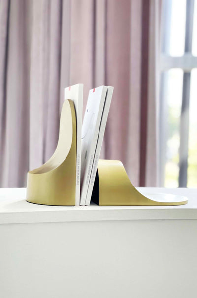 XLBoom Emoji bookend, brass