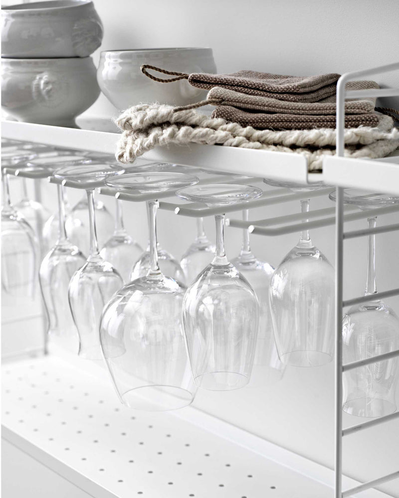 String Metal Shelves Low, White (d20xw58xh3cm)