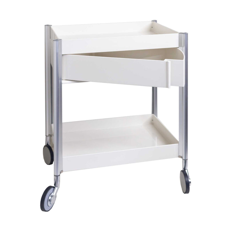 Studio Domo Ally Mid 1 Drawer Trolley, white