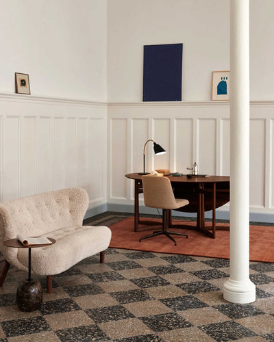 &Tradition VB2 Little Petra 2 Seater Sofa, Karakorum 003/Walnut w150xd80xh75cm