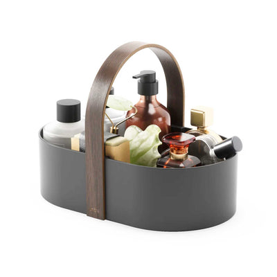 Umbra Bellwood caddy, black/walnut