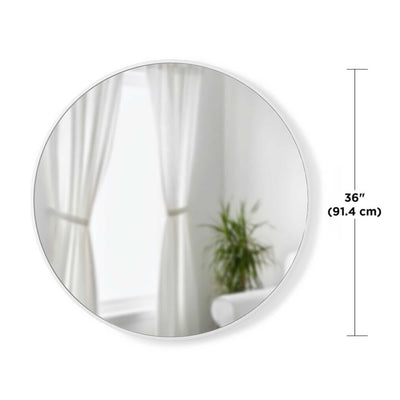 Umbra Hub round wall mirror ø90, white