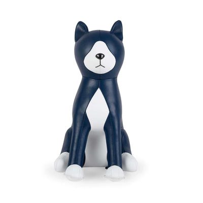 Zuny Cat Tuexdo Bookend , Midnight Blue/White
