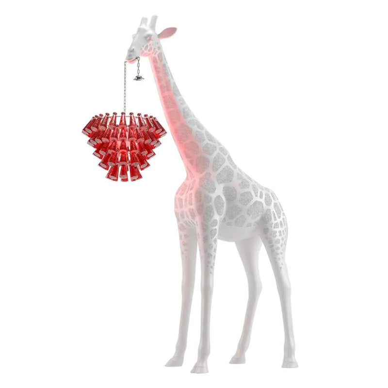 Qeeboo Giraffe In Love M Indoor White - Campari Edition
