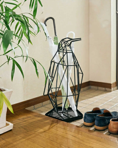 Studio Domo Penguin Umbrella Stand , Black