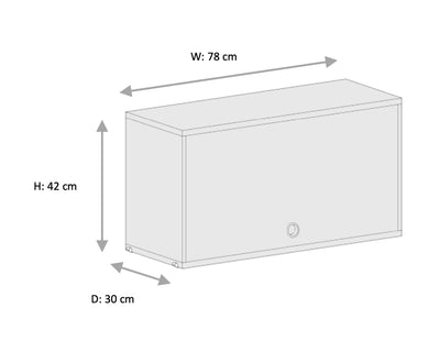 String Cabinet with Flip Door, Beige (d30xw78xh42cm)