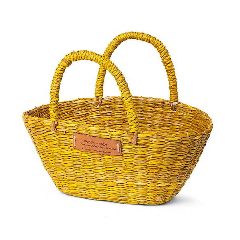 Just Dutch Handmade Basket For Miffy Dolls, Yellow