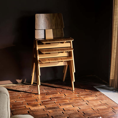 &Tradition Daystak RD1 side chair, beech walnut