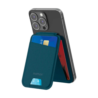 1-Wallet Magnetic Card Holder With Stand, blue