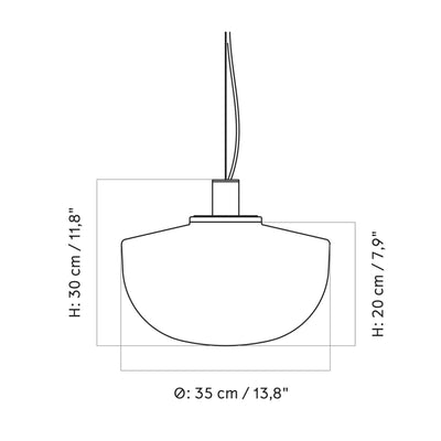 Audo Copenhagen Bank Pendant, Smoke