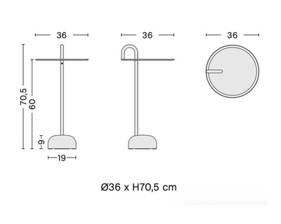Hay Bowler side table, black