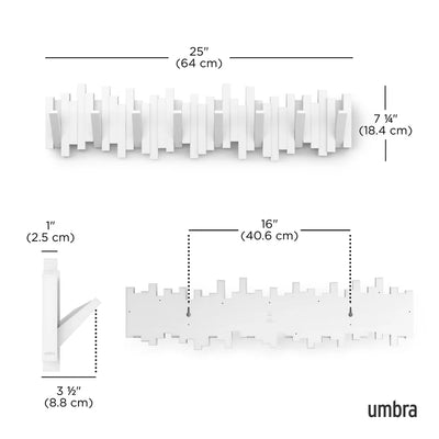 Umbra Sticks 8 multi hook, white