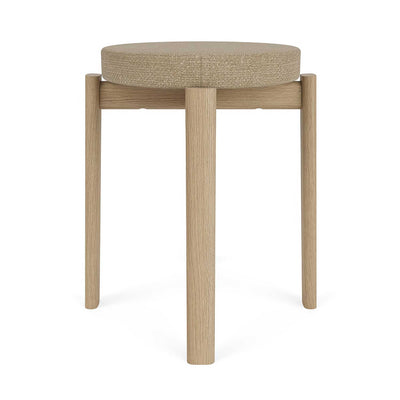 Audo Copenhagen Passage Stool Natural Oak Base Upholstered Seat