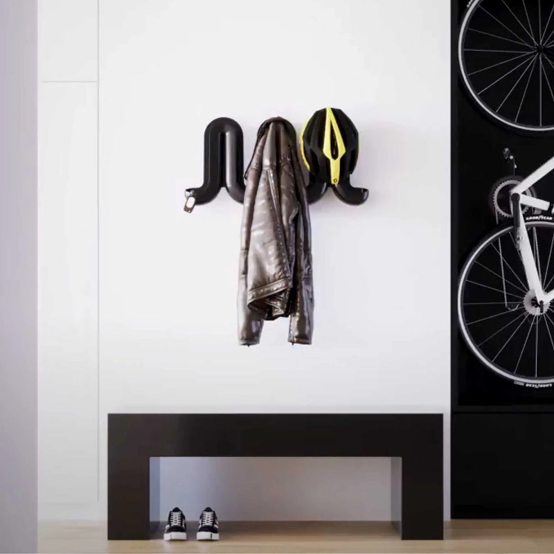 Swell Wall catchall & coat rack, black