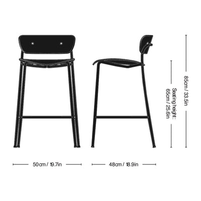 &Tradition Pavilion AV7 counter stool, black/black