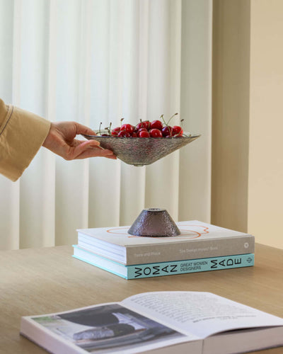 Hubsch Bonbon Glass Bowl Large Green/Brown