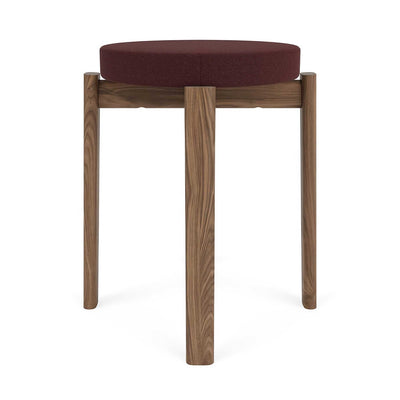 Audo Copenhagen Passage Stool Walnut Base Upholstered Seat