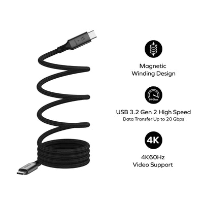 Momax Mag.Link Magnetic USB-C to USB-C Cable 100W USB 3.2 Gen 2x2 1M