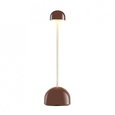 Marset Sips portable table lamp, chocolate/gold