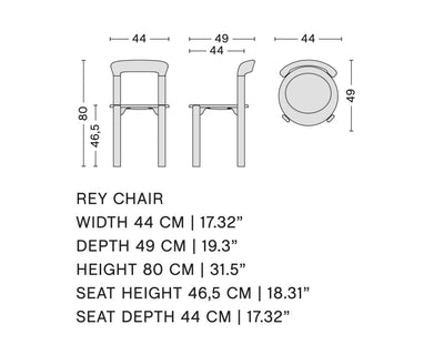 Hay Rey chair, golden