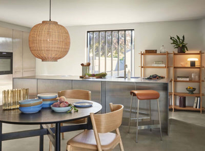 Hubsch Chand Pendant Round Natural