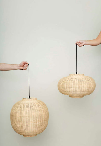 Hubsch Chand Pendant Round Natural