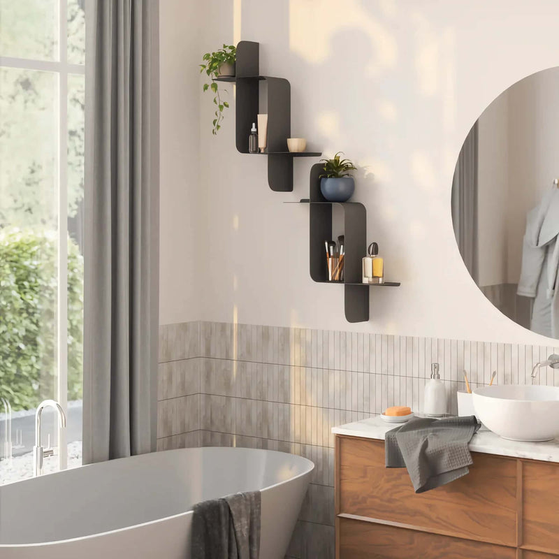 Umbra Montage Metal wall shelf (set of 2), black