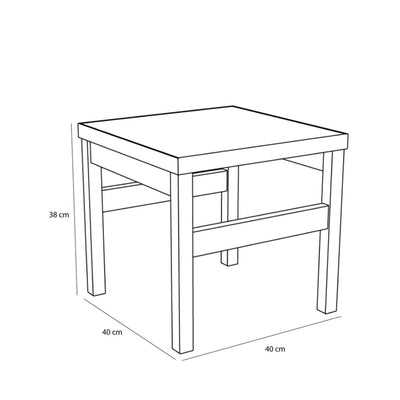 Hubsch Confetti Side Table Multicolour