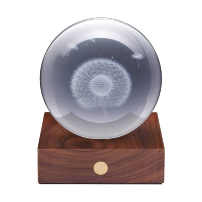 Gingko Amber crystal light, dandelion