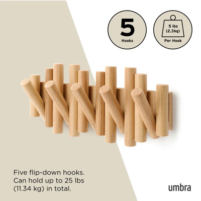 Umbra Picket wall hook, oak