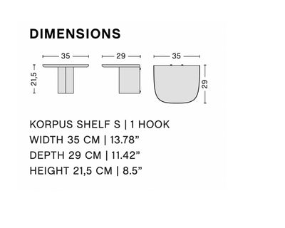 HAY Korpus shelf small, Cream