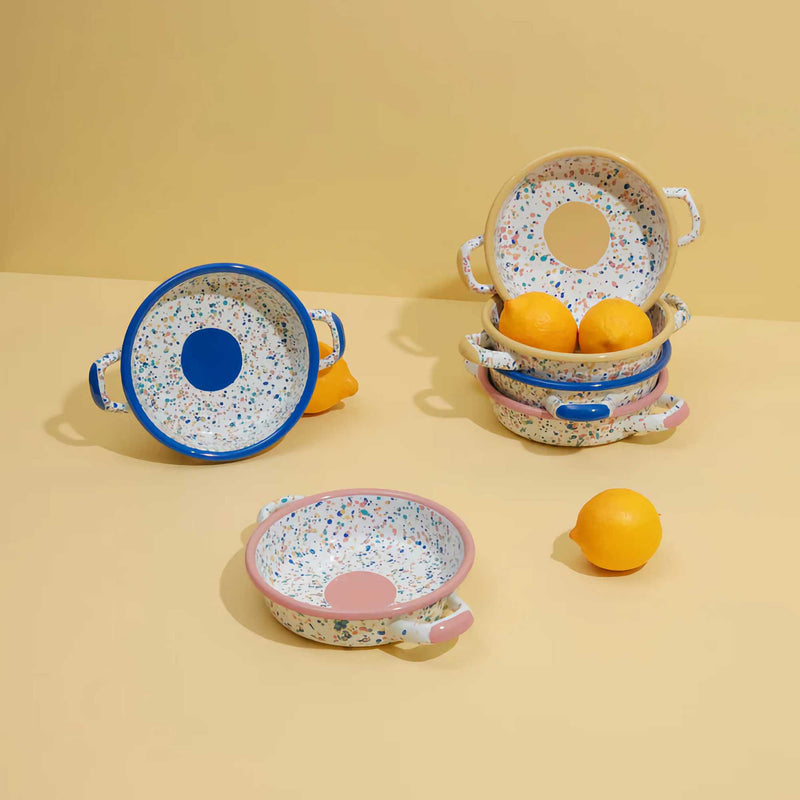 Kapka Enamel Wonder Wheel Small Frying Pan, Blue