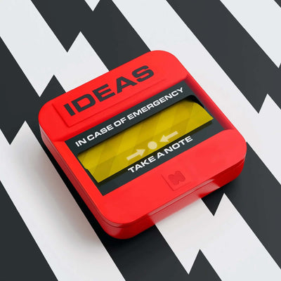 Mustard emergency sticky note dispenser