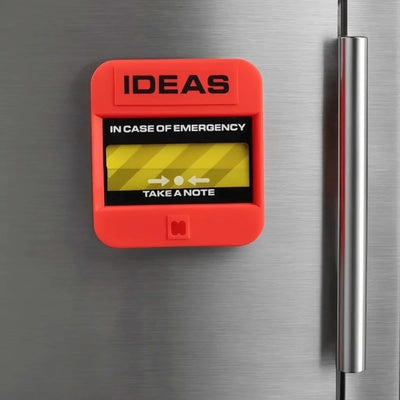 Mustard emergency sticky note dispenser