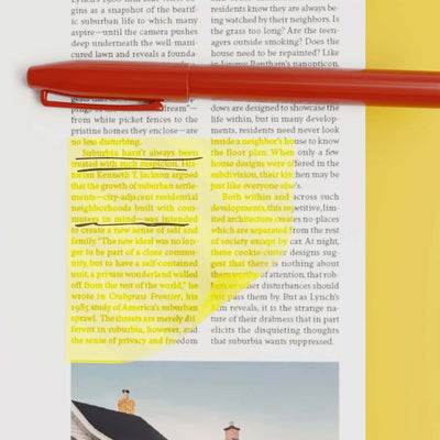 Mustard emergency sticky note dispenser
