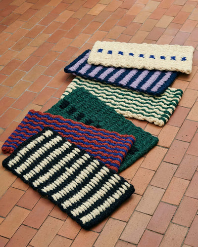 Hay Coco doormat, dot white/blue