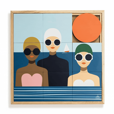 Taquin The Bathers puzzle wall art 48x48