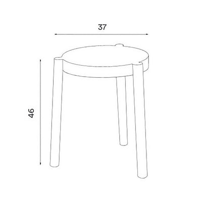 Northern Stacking Pal stool, Smoked Oak