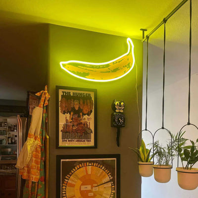 Andy Warhol Yellowpop Banana Neon LED Wall Mounted Sign
