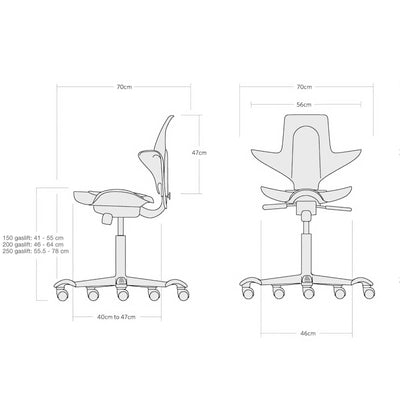 HAG Capisco Puls 8020 ergonomic chair, Camira NEX001